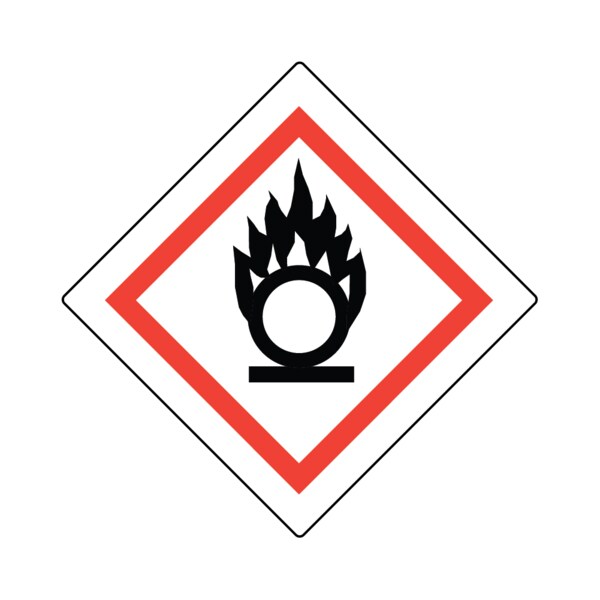 GHS Pictogram Label - Oxidising 4" x 4"